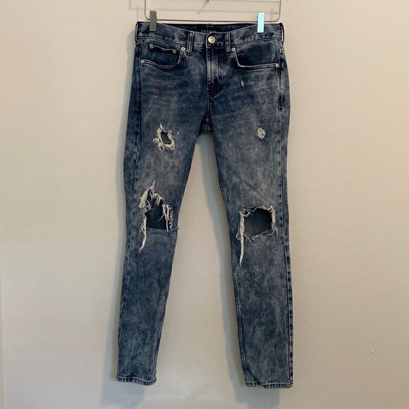 Pacsun Distressed Destroyed Skinny Jeans Size 28x30 - Picture 1 of 11
